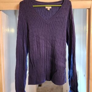 Croft & Barrow Women's V-Neck Sweater in Rich Blue